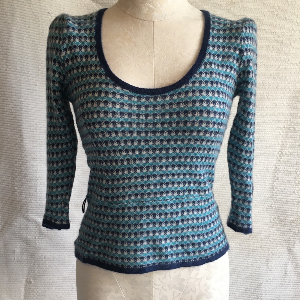Marc Jacobs Cashmere Sweater S/M Retro RTW Hand-Knit Top Y2K Vintage - Picture 9 of 9